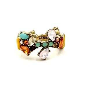 J. Crew Multi Rhinestone Ring Sz 6 Vintage